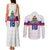Custom Haiti Football Couples Matching Tank Maxi Dress and Long Sleeve Button Shirt Ekip foutbol Ayiti