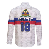 Custom Haiti Football Family Matching Long Sleeve Bodycon Dress and Hawaiian Shirt Ekip foutbol Ayiti
