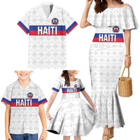 Custom Haiti Football Family Matching Mermaid Dress and Hawaiian Shirt Ekip foutbol Ayiti