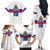 Custom Haiti Football Family Matching Off The Shoulder Long Sleeve Dress and Hawaiian Shirt Ekip foutbol Ayiti