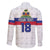 Custom Haiti Football Family Matching Off The Shoulder Long Sleeve Dress and Hawaiian Shirt Ekip foutbol Ayiti