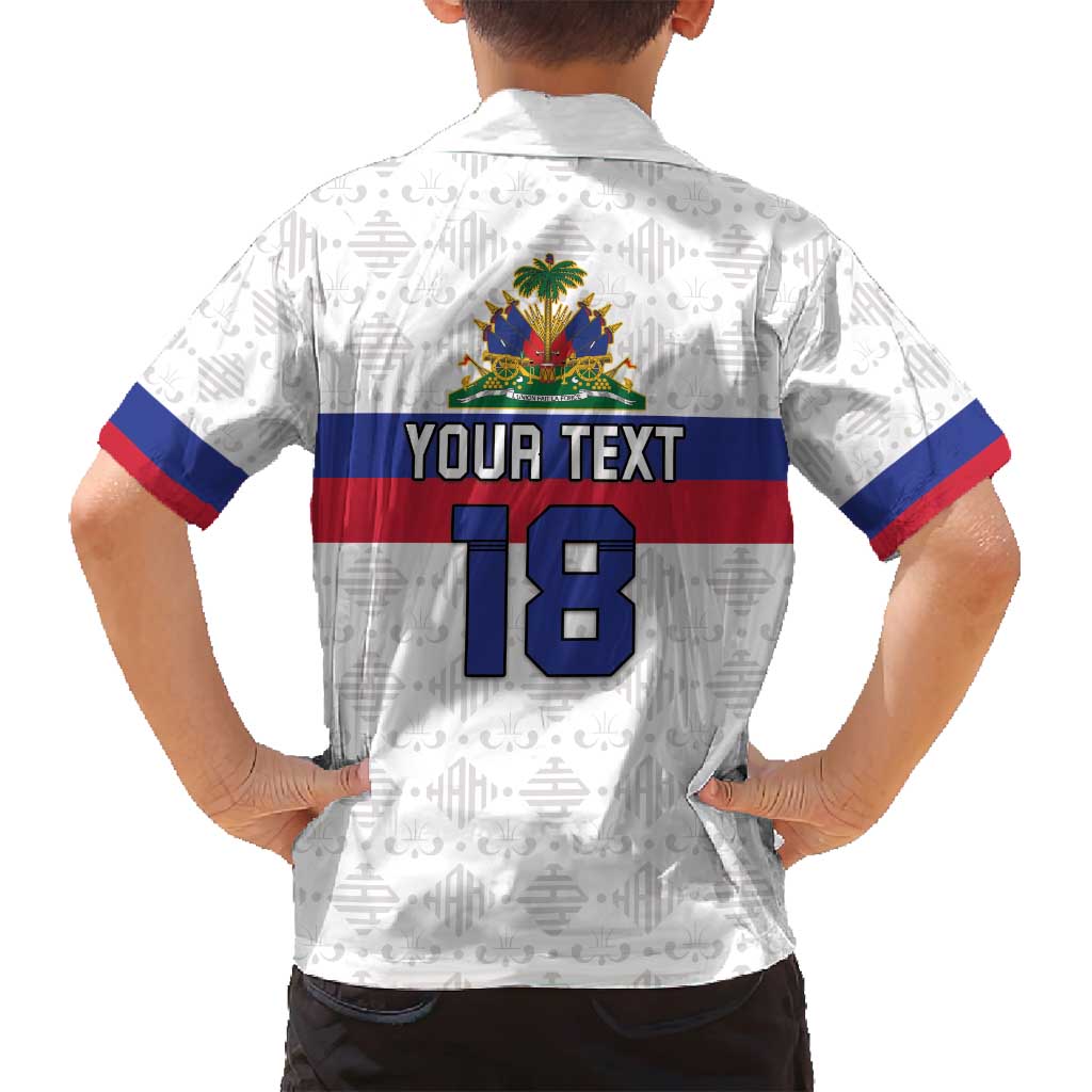 Custom Haiti Football Family Matching Tank Maxi Dress and Hawaiian Shirt Ekip foutbol Ayiti