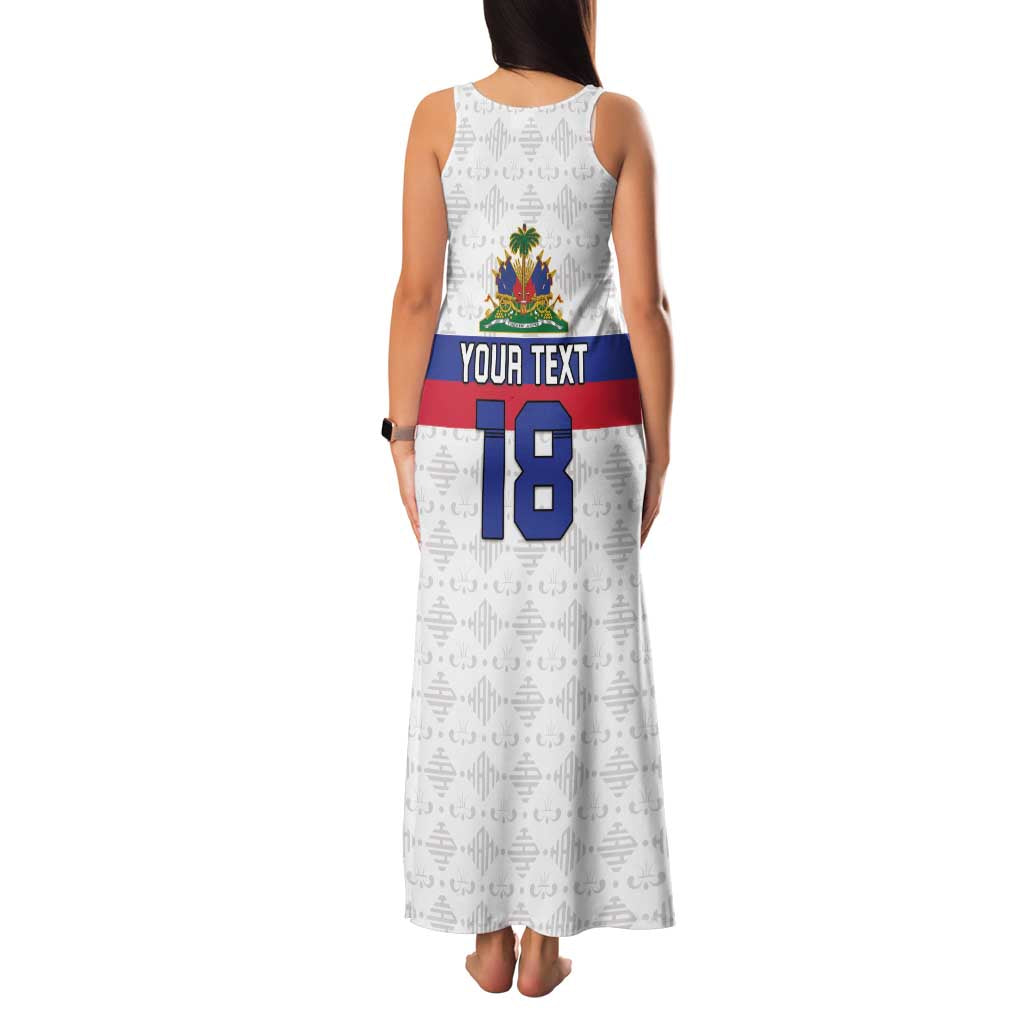 Custom Haiti Football Family Matching Tank Maxi Dress and Hawaiian Shirt Ekip foutbol Ayiti