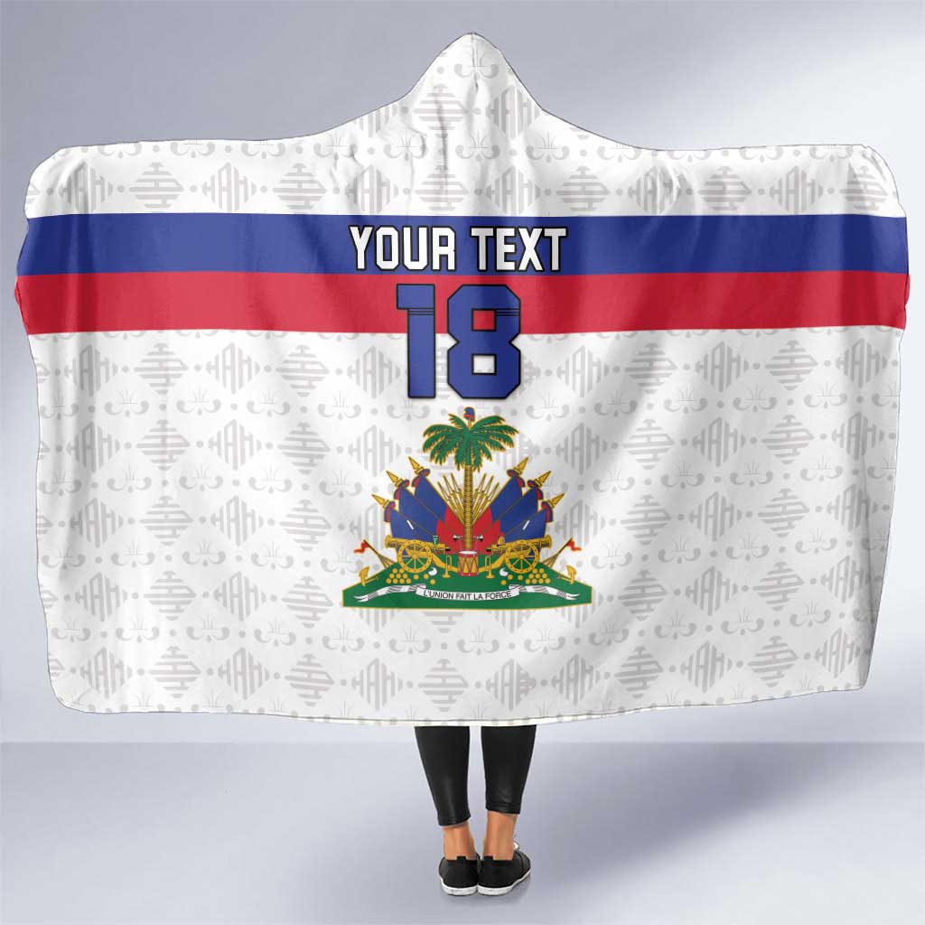 Custom Haiti Football Hooded Blanket Ekip foutbol Ayiti