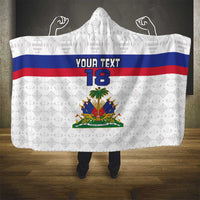 Custom Haiti Football Hooded Blanket Ekip foutbol Ayiti