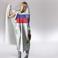 Custom Haiti Football Hooded Blanket Ekip foutbol Ayiti