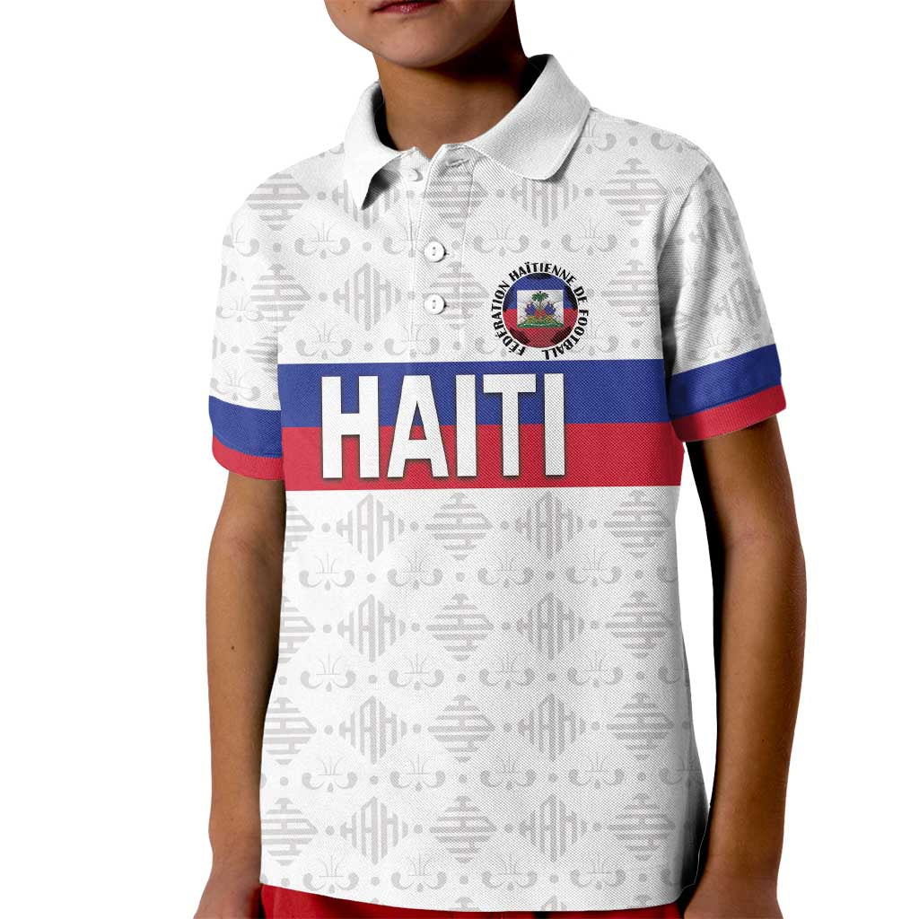 Custom Haiti Football Kid Polo Shirt Ekip foutbol Ayiti