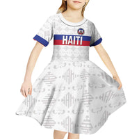 Custom Haiti Football Kid Short Sleeve Dress Ekip foutbol Ayiti