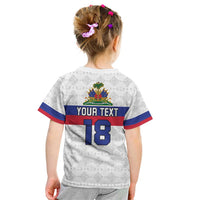 Custom Haiti Football Kid T Shirt Ekip foutbol Ayiti