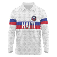 Custom Haiti Football Long Sleeve Polo Shirt Ekip foutbol Ayiti