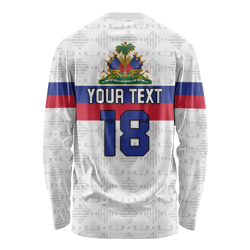 Custom Haiti Football Long Sleeve Shirt Ekip foutbol Ayiti