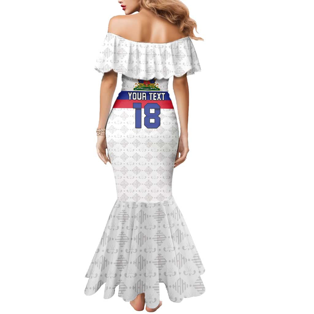 Custom Haiti Football Mermaid Dress Ekip foutbol Ayiti
