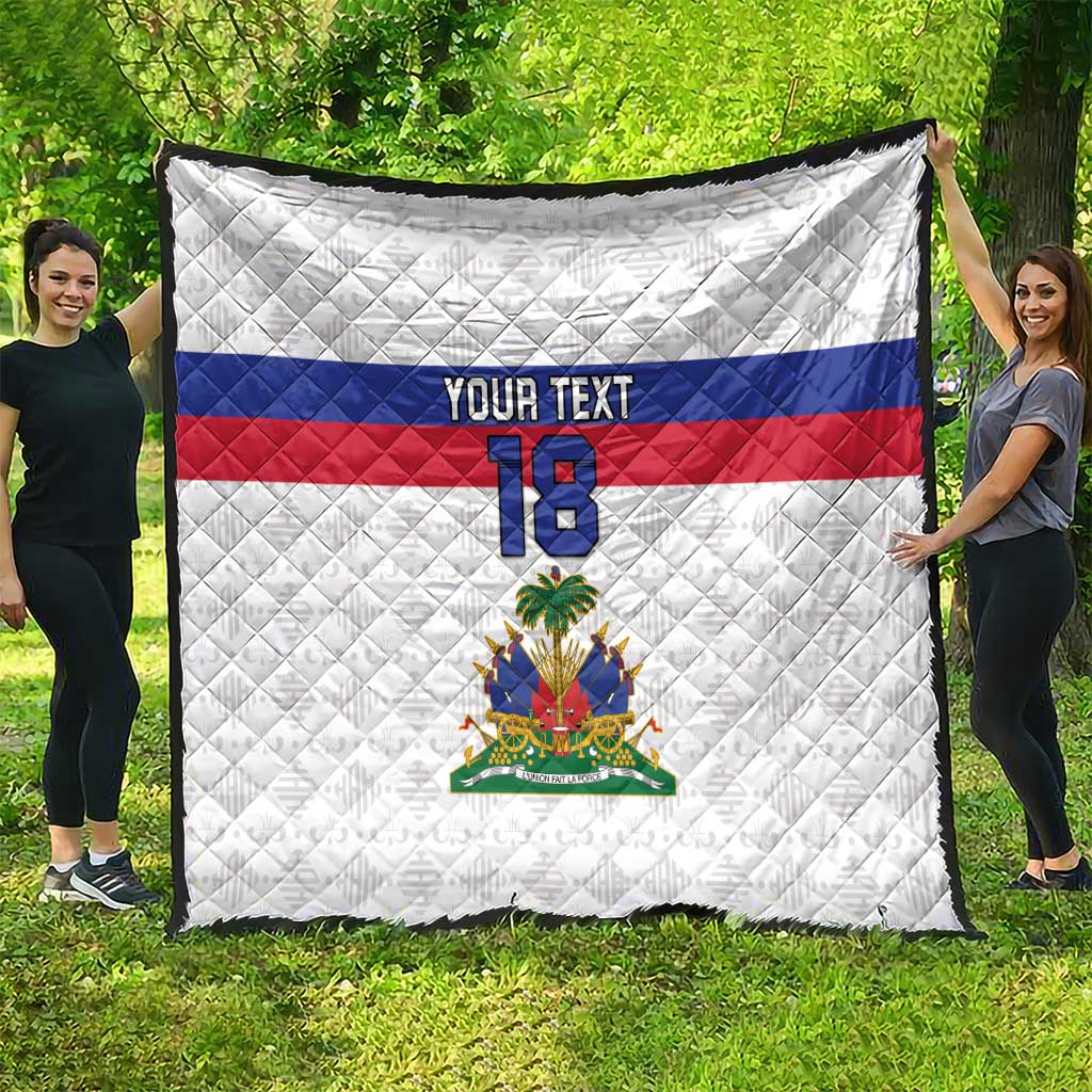Custom Haiti Football Quilt Ekip foutbol Ayiti