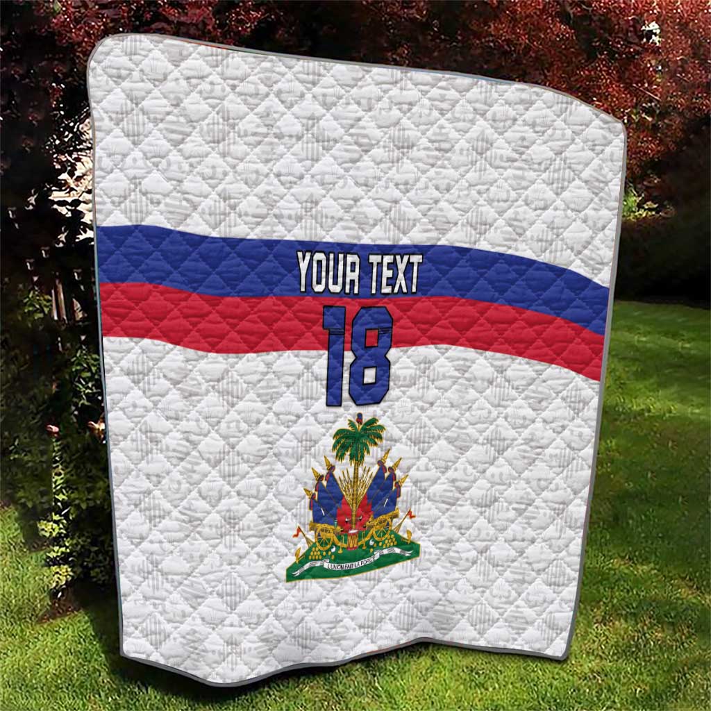 Custom Haiti Football Quilt Ekip foutbol Ayiti