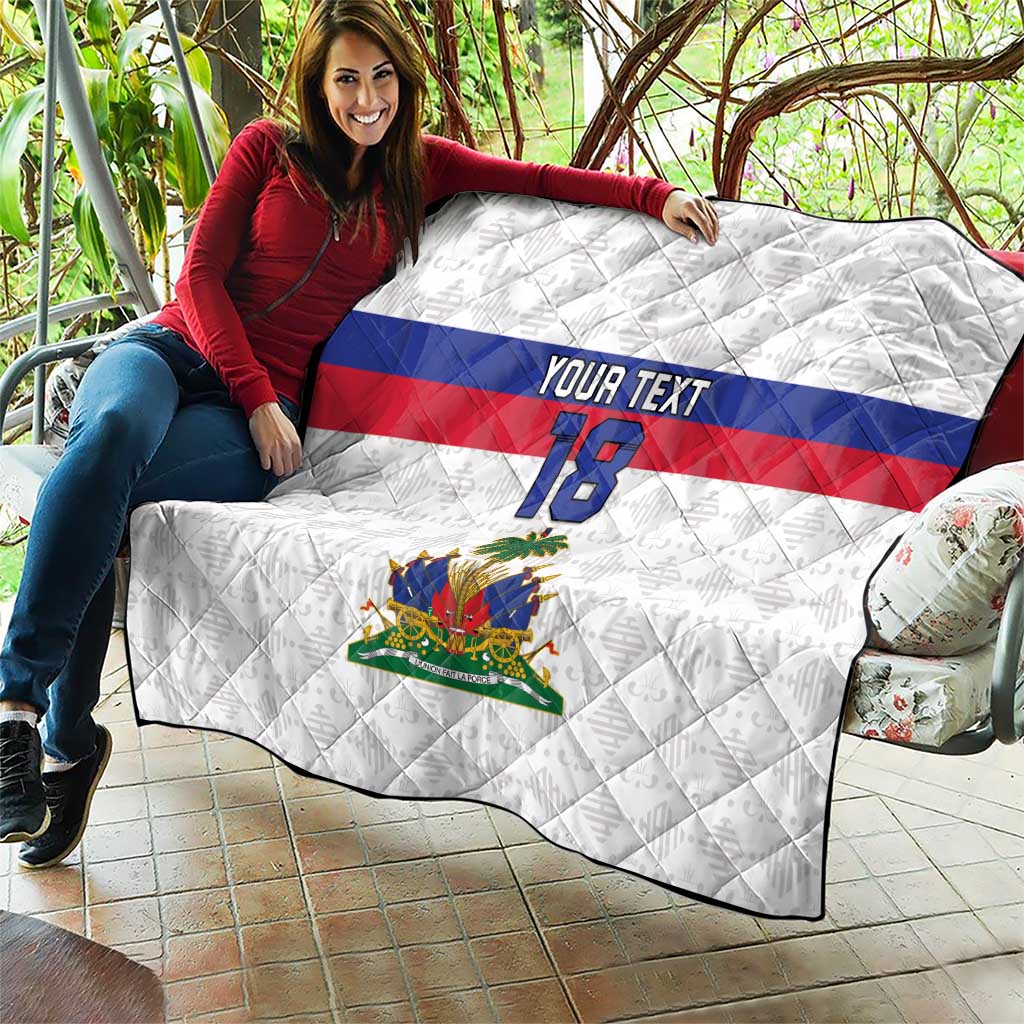 Custom Haiti Football Quilt Ekip foutbol Ayiti