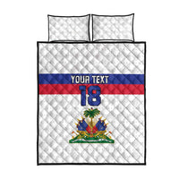 Custom Haiti Football Quilt Bed Set Ekip foutbol Ayiti