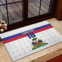 Custom Haiti Football Rubber Doormat Ekip foutbol Ayiti