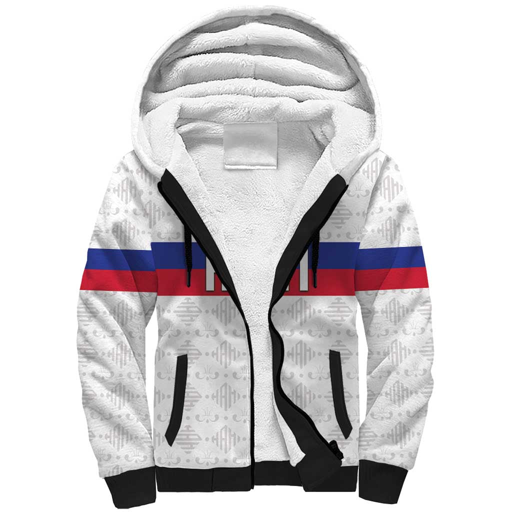 Custom Haiti Football Sherpa Hoodie Ekip foutbol Ayiti