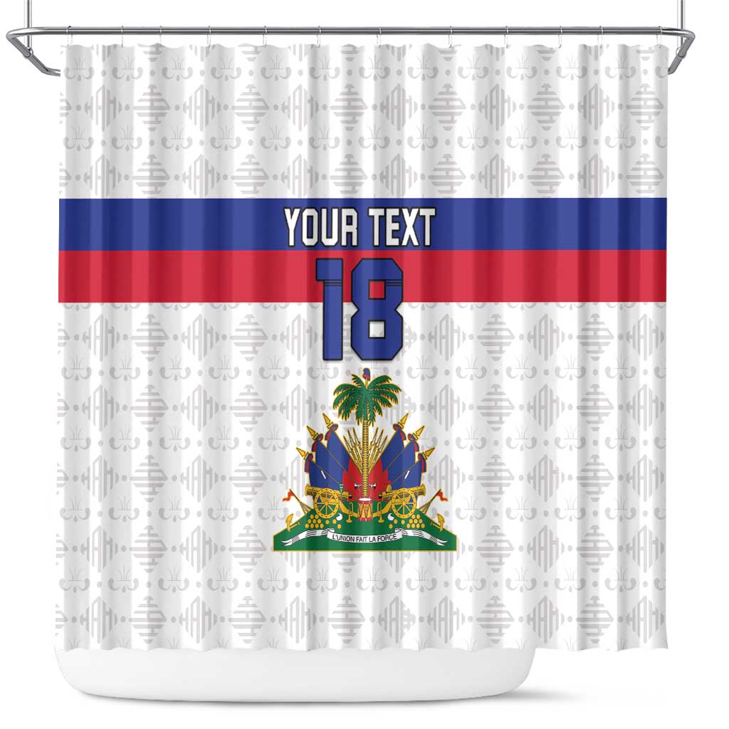 Custom Haiti Football Shower Curtain Ekip foutbol Ayiti