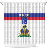 Custom Haiti Football Shower Curtain Ekip foutbol Ayiti