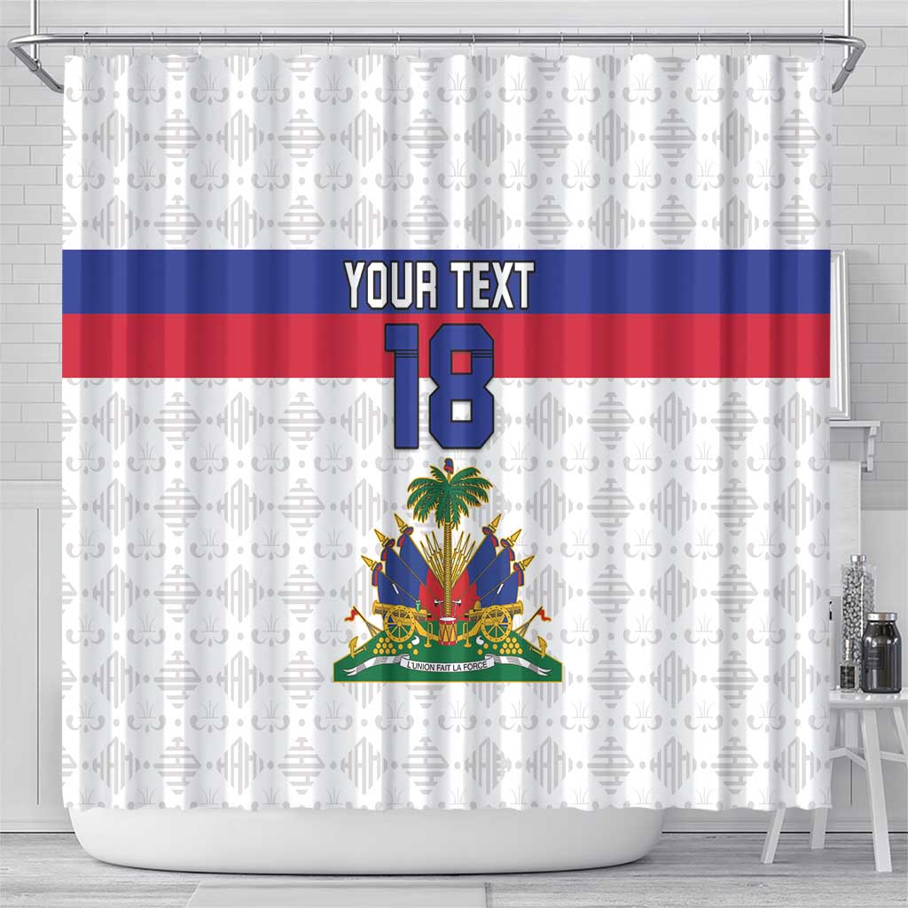 Custom Haiti Football Shower Curtain Ekip foutbol Ayiti