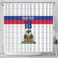 Custom Haiti Football Shower Curtain Ekip foutbol Ayiti