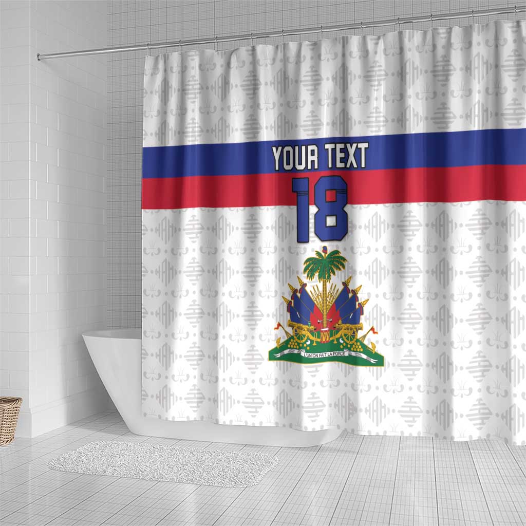 Custom Haiti Football Shower Curtain Ekip foutbol Ayiti