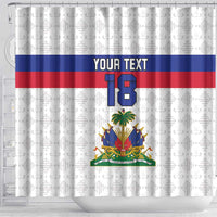Custom Haiti Football Shower Curtain Ekip foutbol Ayiti