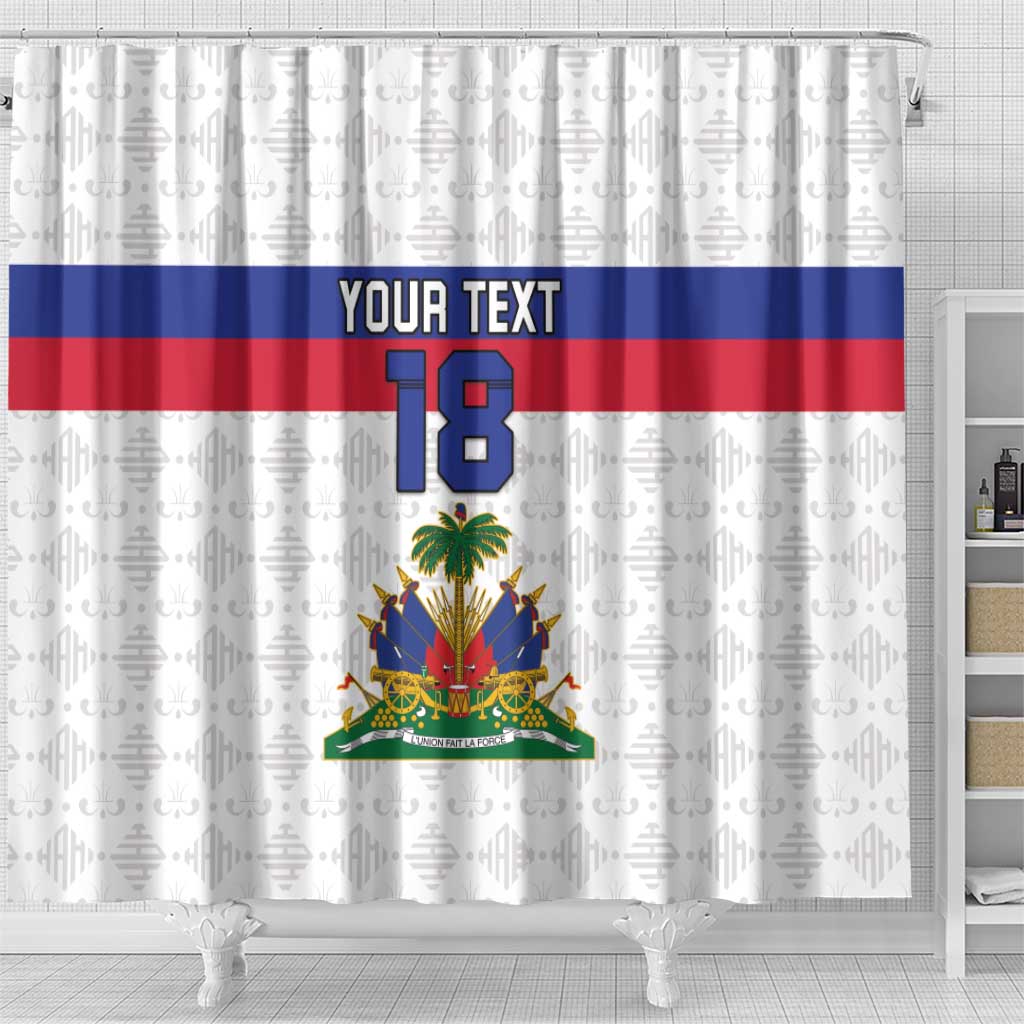 Custom Haiti Football Shower Curtain Ekip foutbol Ayiti