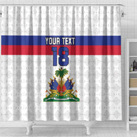 Custom Haiti Football Shower Curtain Ekip foutbol Ayiti