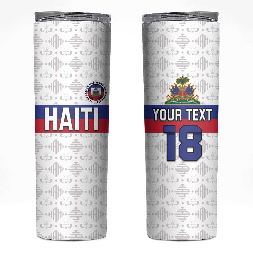 Custom Haiti Football Skinny Tumbler Ekip foutbol Ayiti