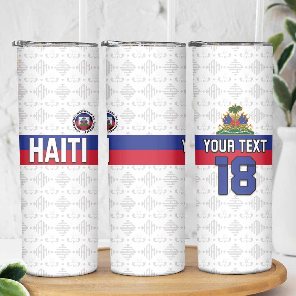 Custom Haiti Football Skinny Tumbler Ekip foutbol Ayiti