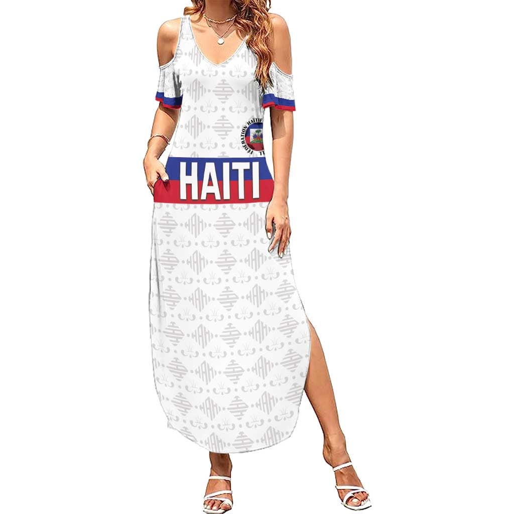 Custom Haiti Football Summer Maxi Dress Ekip foutbol Ayiti
