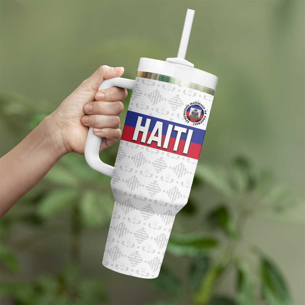 Custom Haiti Football Tumbler With Handle Ekip foutbol Ayiti