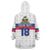 Custom Haiti Football Wearable Blanket Hoodie Ekip foutbol Ayiti