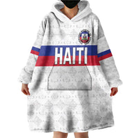 Custom Haiti Football Wearable Blanket Hoodie Ekip foutbol Ayiti