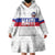 Custom Haiti Football Wearable Blanket Hoodie Ekip foutbol Ayiti