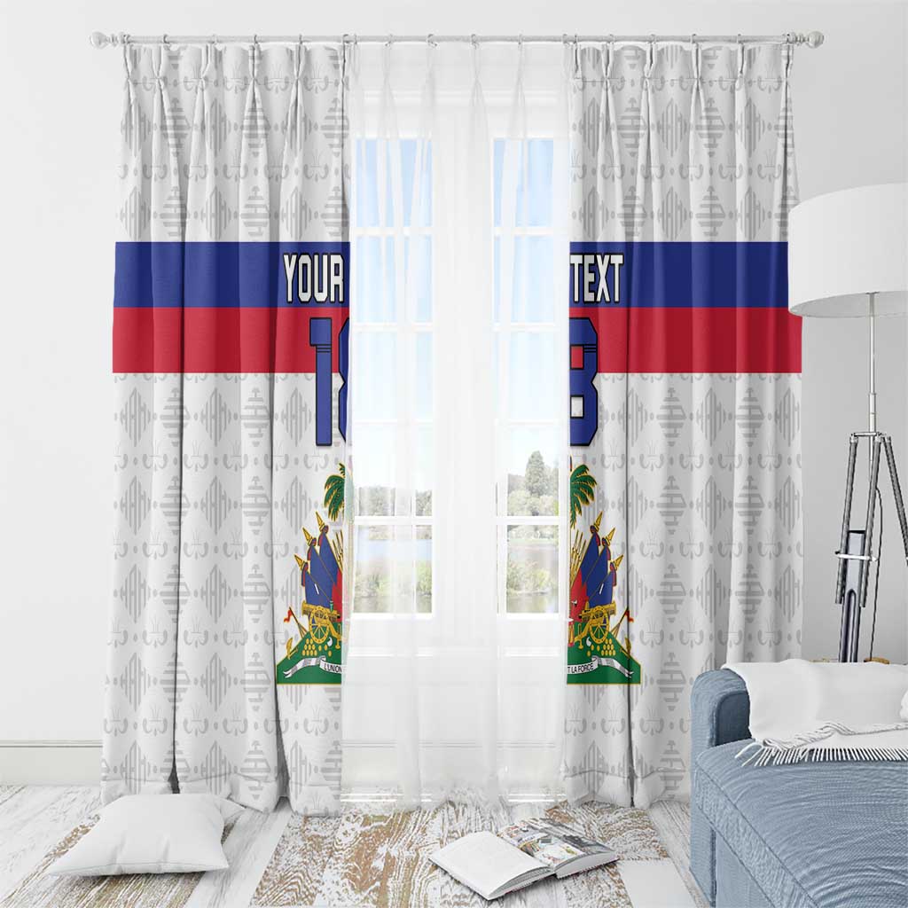 Custom Haiti Football Window Curtain Ekip foutbol Ayiti