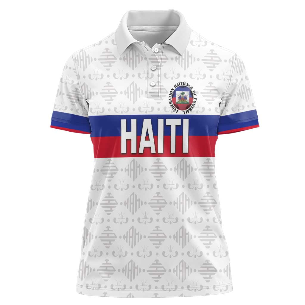 Custom Haiti Football Women Polo Shirt Ekip foutbol Ayiti