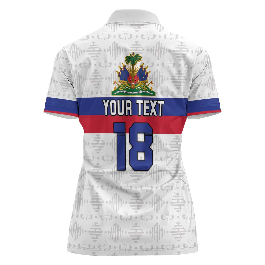 Custom Haiti Football Women Polo Shirt Ekip foutbol Ayiti