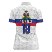 Custom Haiti Football Women Polo Shirt Ekip foutbol Ayiti