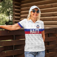 Custom Haiti Football Women Polo Shirt Ekip foutbol Ayiti