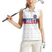 Custom Haiti Football Women Sleeveless Polo Shirt Ekip foutbol Ayiti