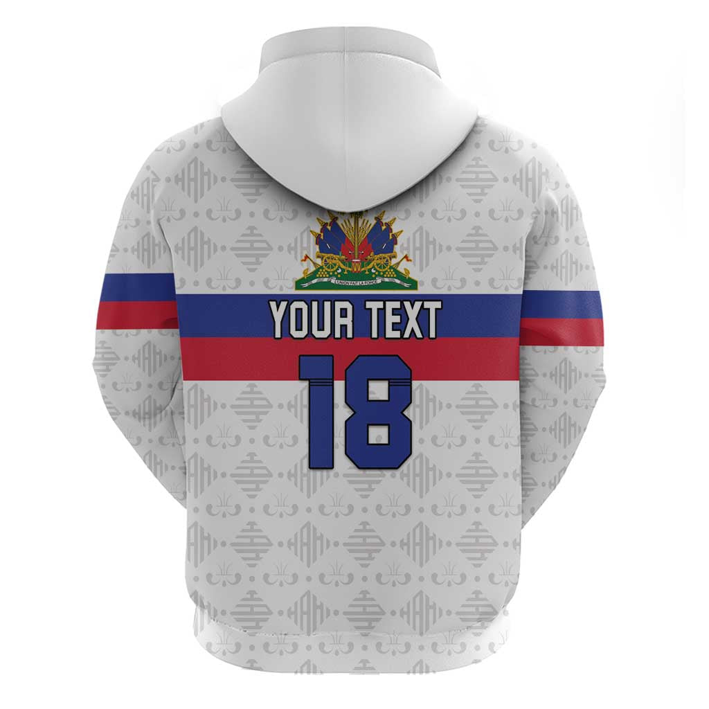 Custom Haiti Football Zip Hoodie Ekip foutbol Ayiti