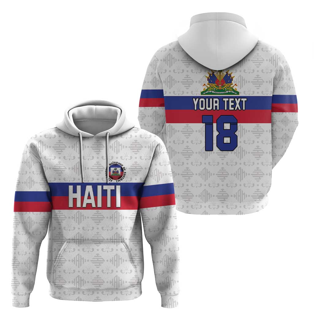 Custom Haiti Football Zip Hoodie Ekip foutbol Ayiti