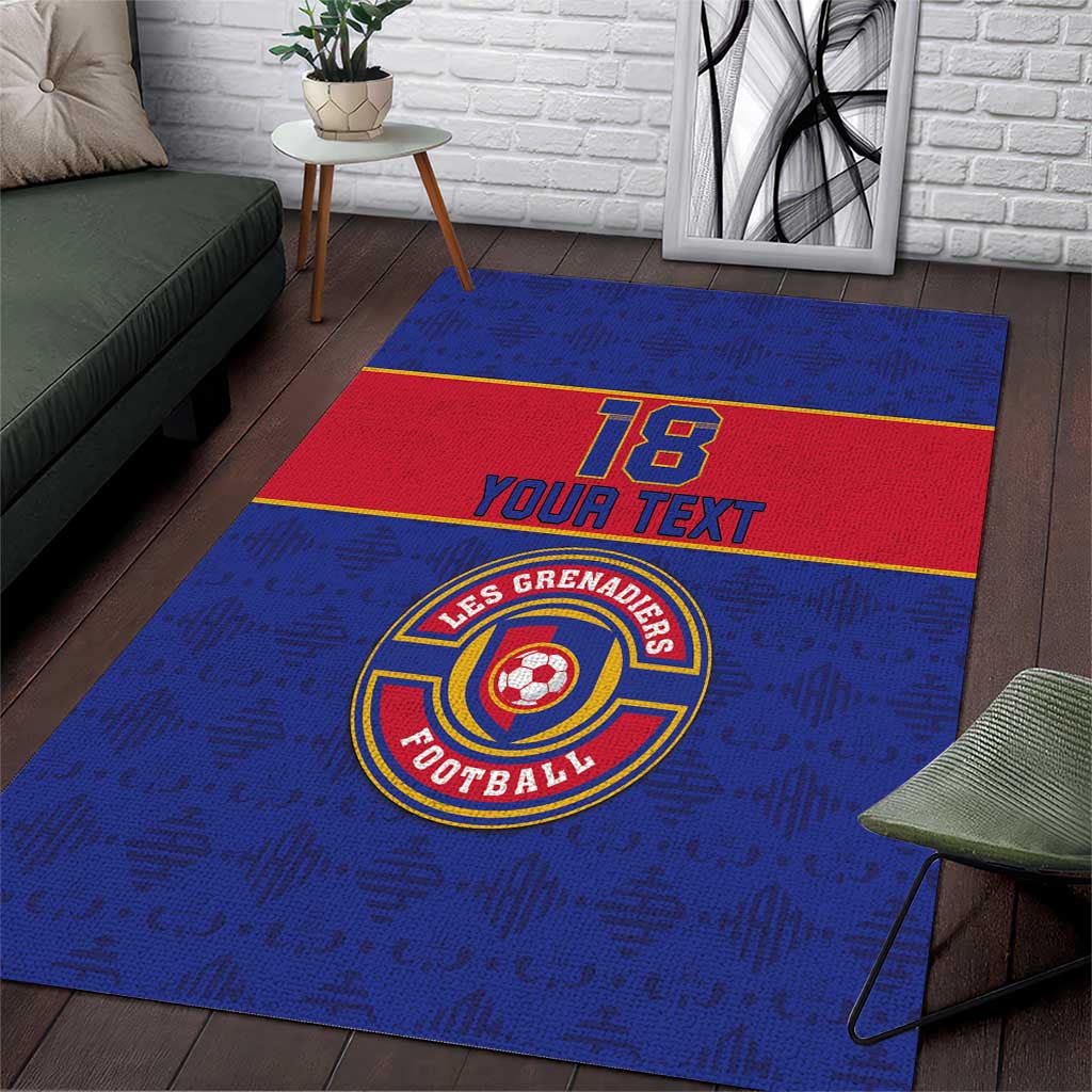 Custom Haiti Football Area Rug Le Rouge et Bleu Sporty Style