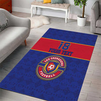 Custom Haiti Football Area Rug Le Rouge et Bleu Sporty Style