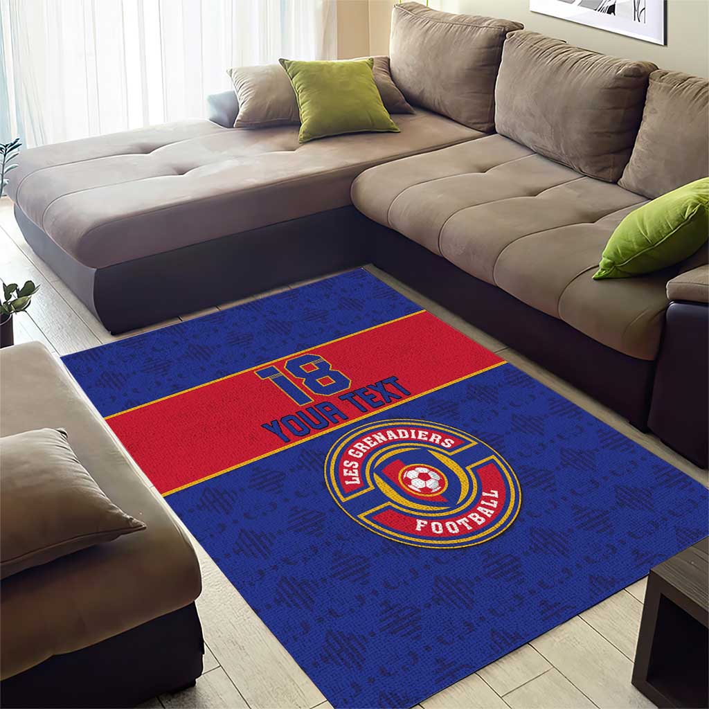 Custom Haiti Football Area Rug Le Rouge et Bleu Sporty Style