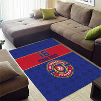 Custom Haiti Football Area Rug Le Rouge et Bleu Sporty Style
