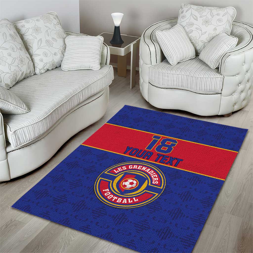 Custom Haiti Football Area Rug Le Rouge et Bleu Sporty Style